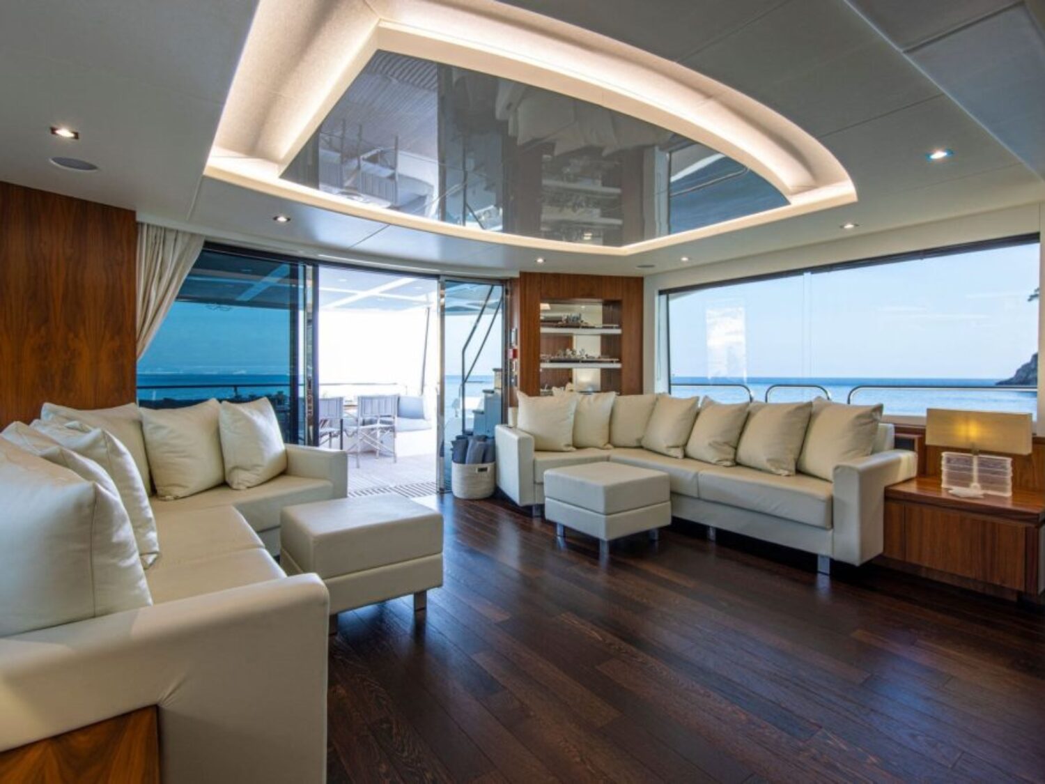 Motor-Yacht-Rush-X-for-charter-in-Mallorca-aft-view-of-salon-1024x683